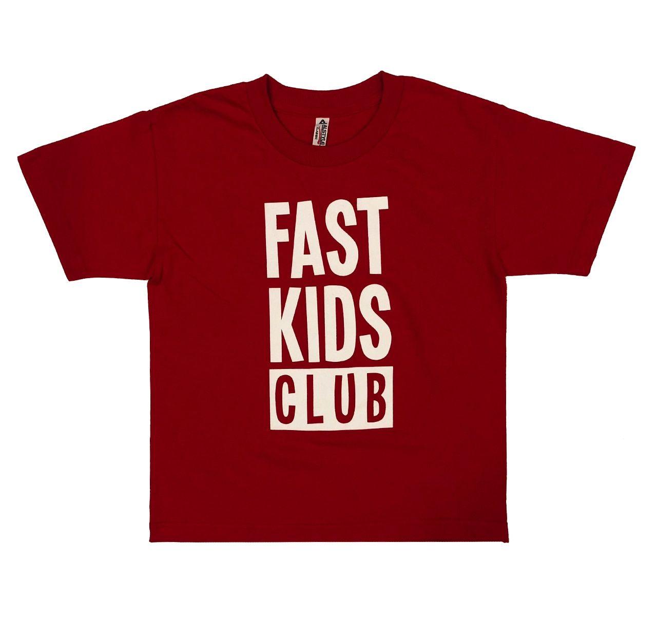 Red Apparel Logo - Fast Kids Club Logo T Shirt. Red Sleep Race