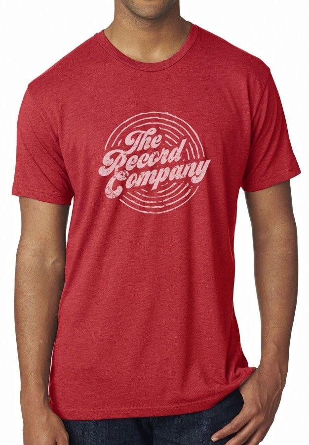 Red Apparel Logo - The Record Company Circle Logo T, Heather Red - Apparel