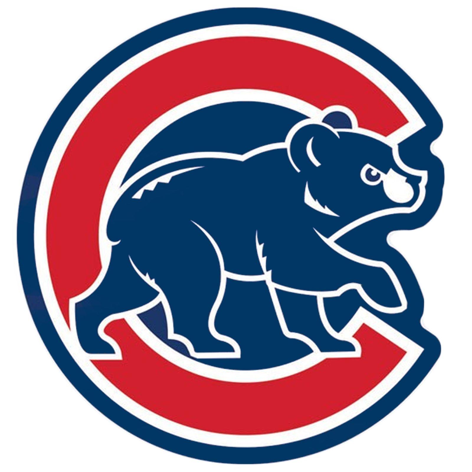 Chicago Cubs Logo - Chicago Cubs MLB Baseball Alternate Walking Bear Logo Blue Border ...