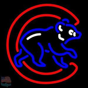 Cubs Logo - Chicago Cubs LOGO World Series MLB Neon Sign 20x16 From USA