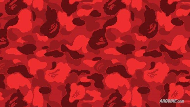 Red BAPE Camo Logo - BAPE Red Camo Desktop Wallpaper. All In. Wallpaper, Bape