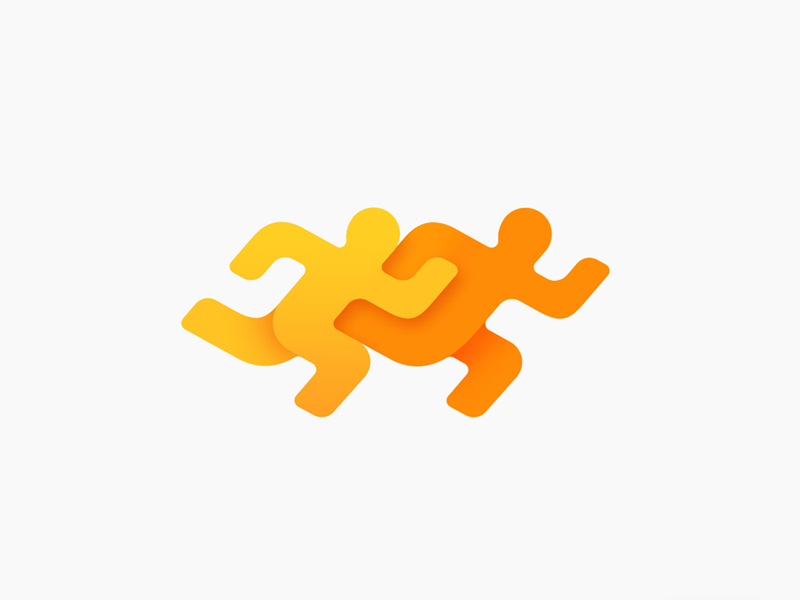 Orange Yellow Logo - Fitness App Logo by Ramotion | Dribbble | Dribbble