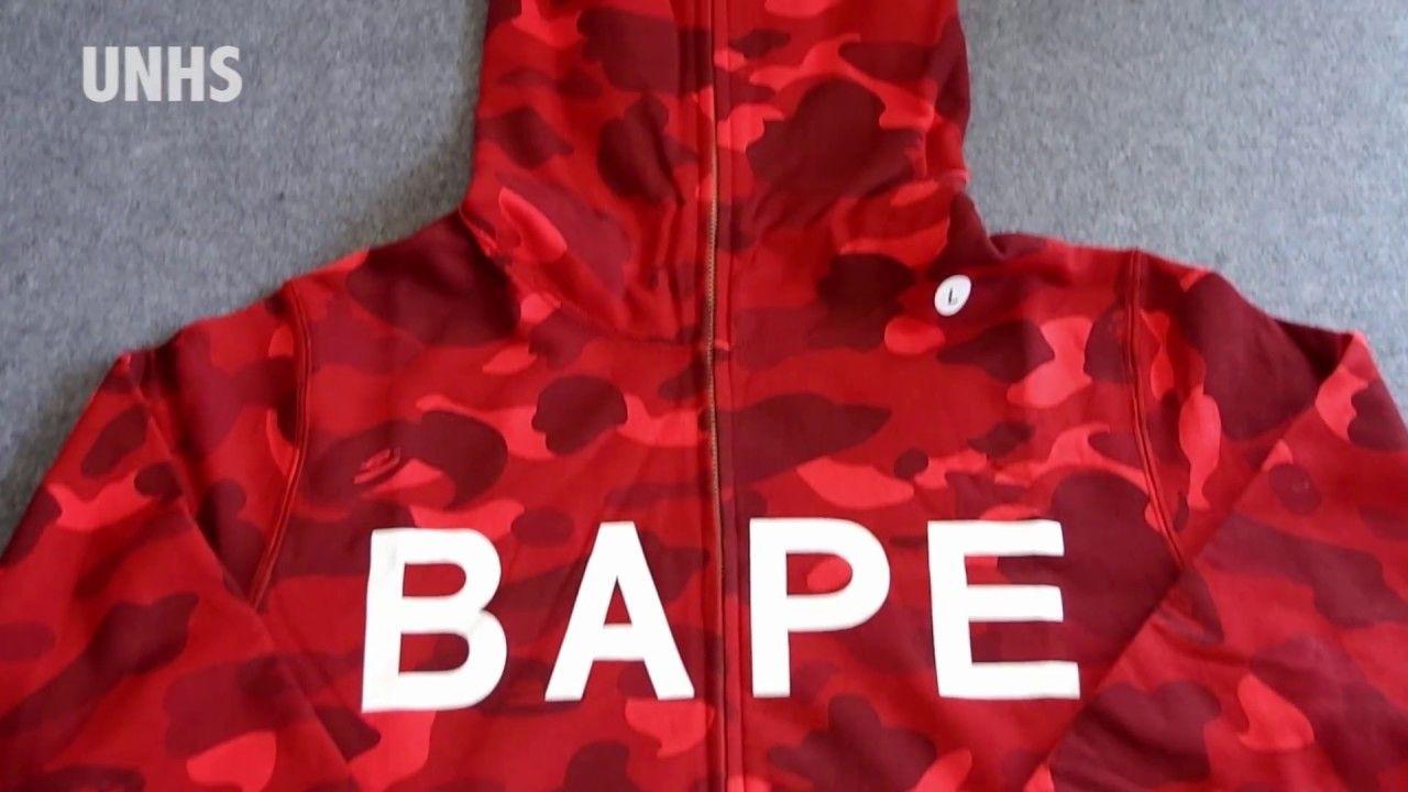 Red BAPE Camo Logo - UNHS Union House Bape Full Camo Full Zip Hoodie Red