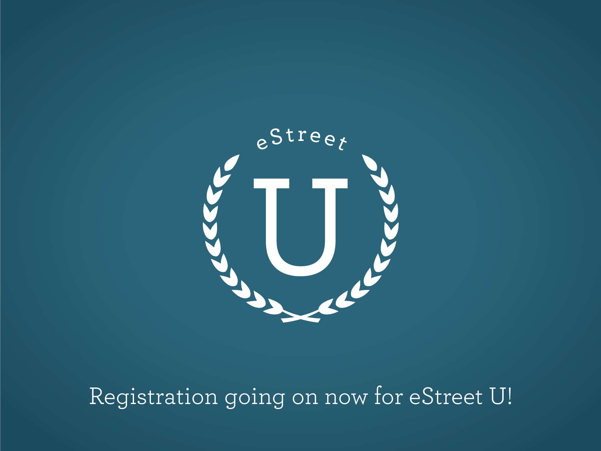 White and Blue U Logo - eStreet U official logo white on blue Street UMC