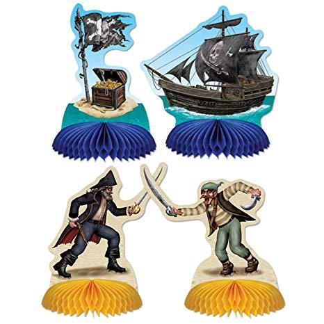 Blue and Yellow Pirate Logo - Club Pack of 48 Blue and Yellow Pirate Playmates