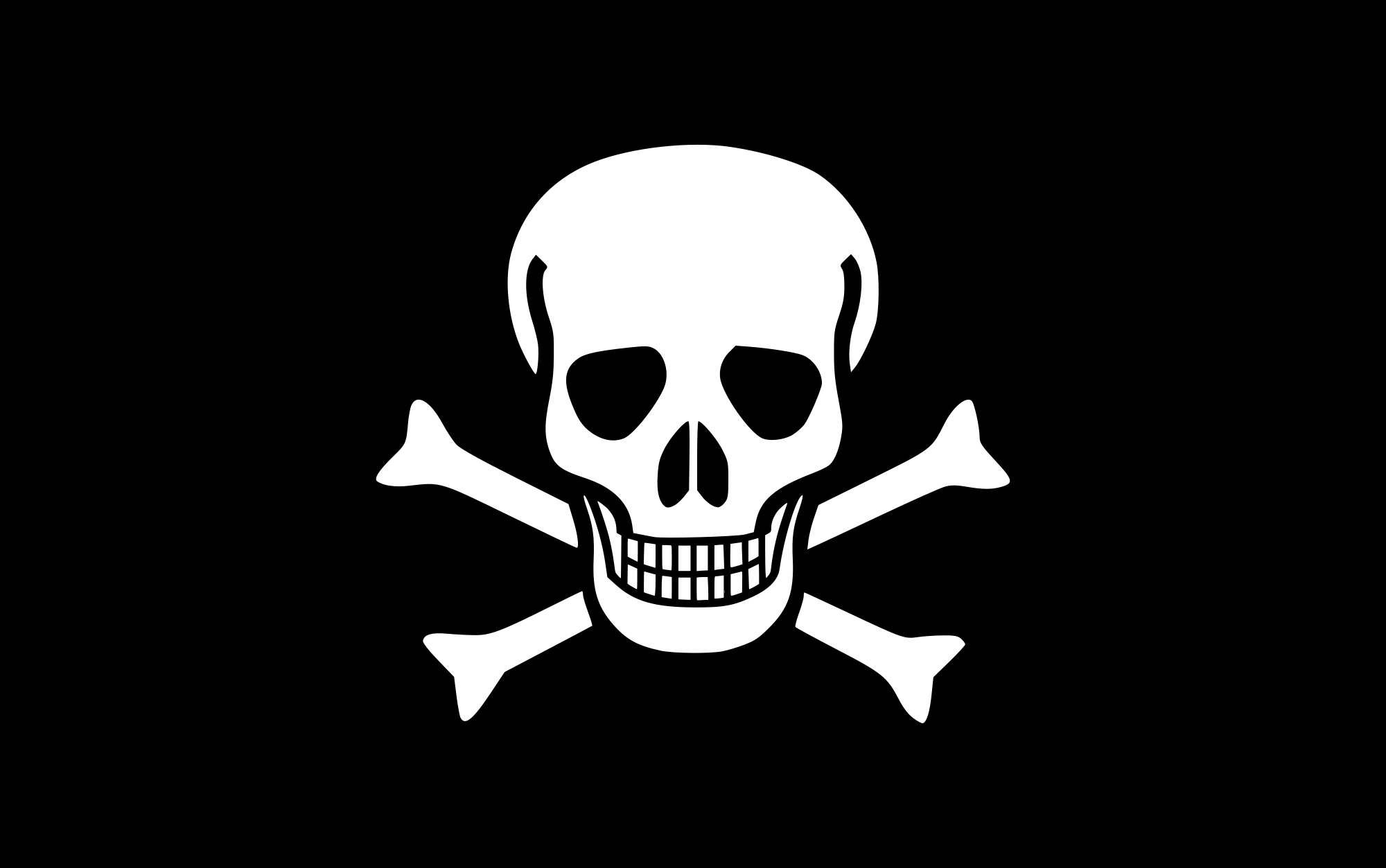 Blue and Yellow Pirate Logo - Jolly Roger