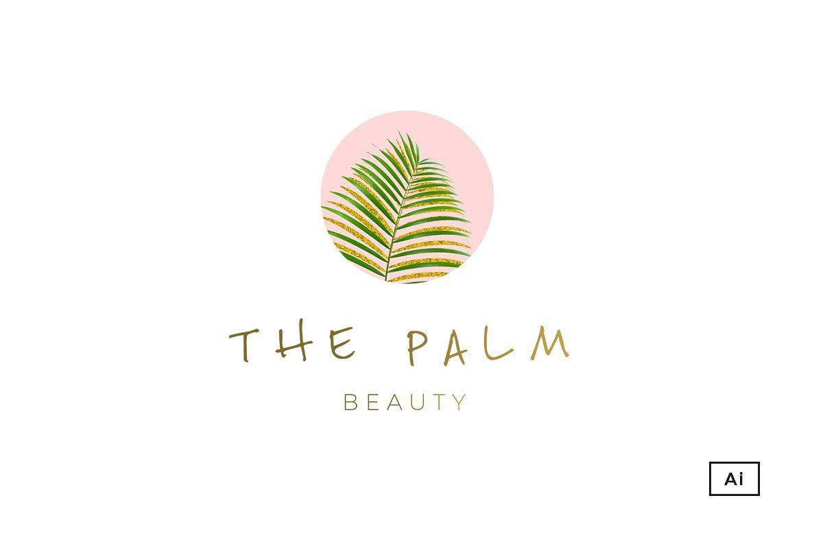 Palm Leaf Logo - The Palm Tropical Logo Template Logo Templates Creative Market