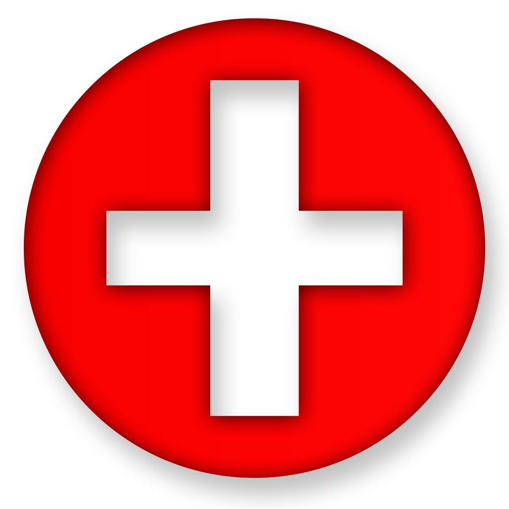 Red White Cross Logo - Red and white plus Logos