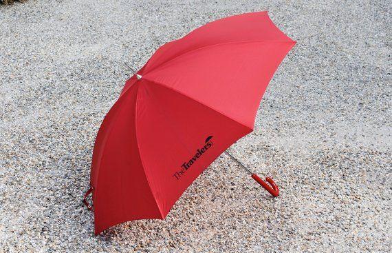 Travelers Insurance Umbrella Logo - Vintage Travelers Insurance Red Umbrella, Iconic Hartford CT ...
