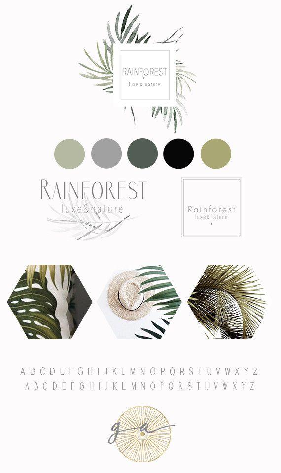 Palm Leaf Logo - Branding Package - Branding Kit - Blog Branding Kit - Palm Leaf Logo ...