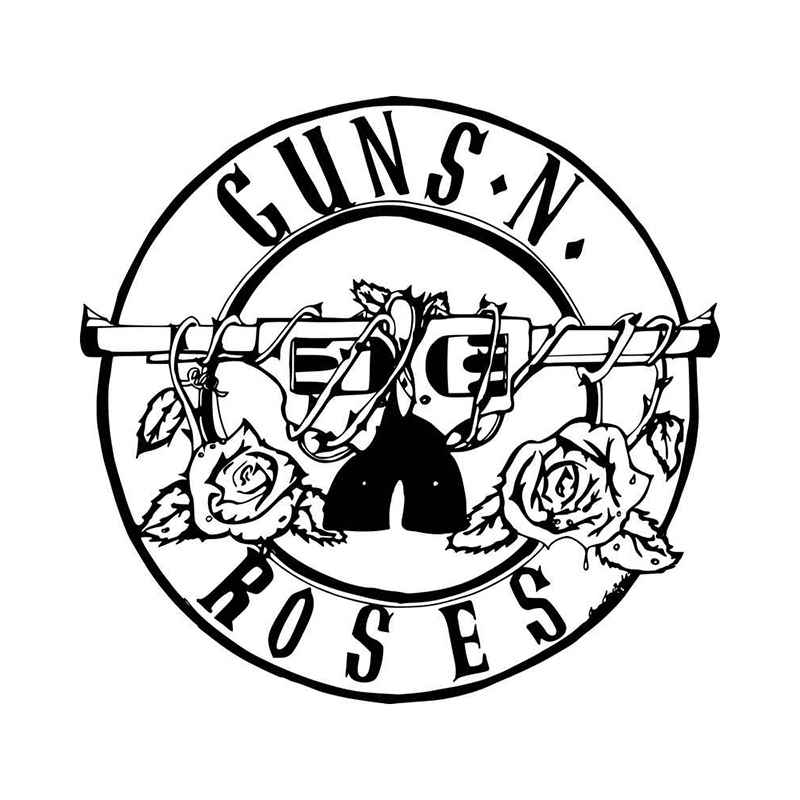 Guns N' Roses Logo - Guns N Roses Rock Band Logo Vinyl Decal Sticker