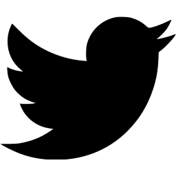 Black and White Twitter Bird Logo - Black twitter icon - Free black social icons
