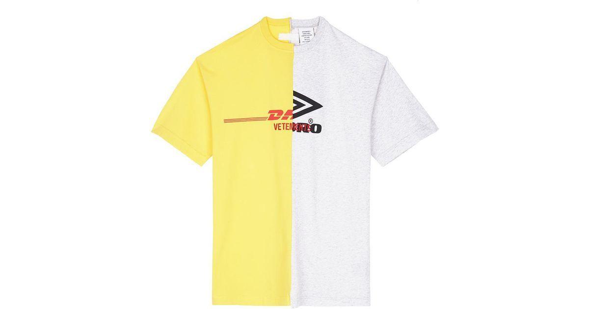 Umbro International Logo - Vetements - Yellow 'dhl Umbro' Logo Print T-shirt for Men - Lyst