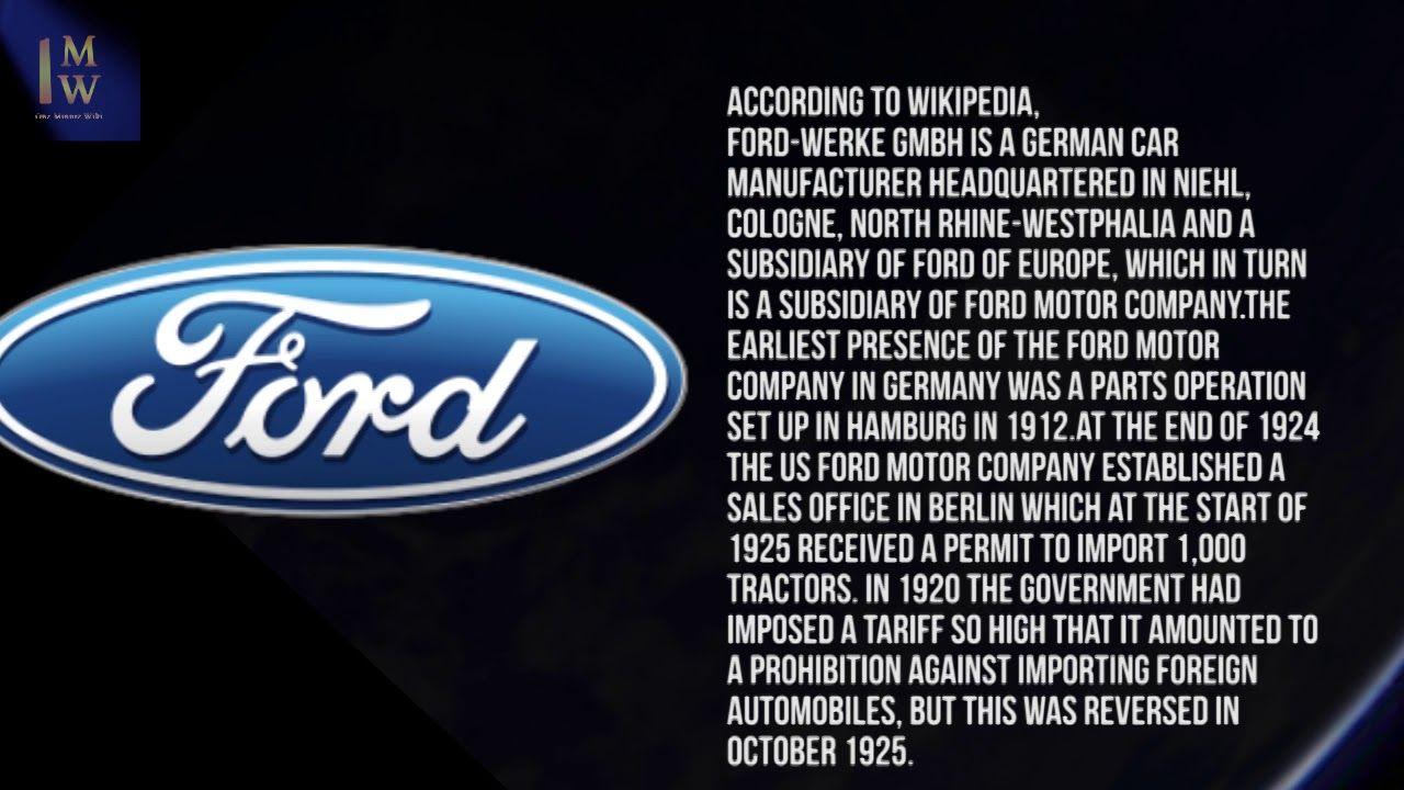 Ford Werke GmbH Logo - Ford Werke GmbH 1 minute wiki - YouTube