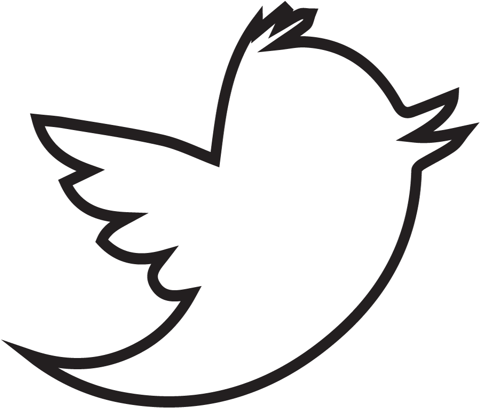Black and White Twitter Bird Logo - Twitter Bird Outline Logo Png Image