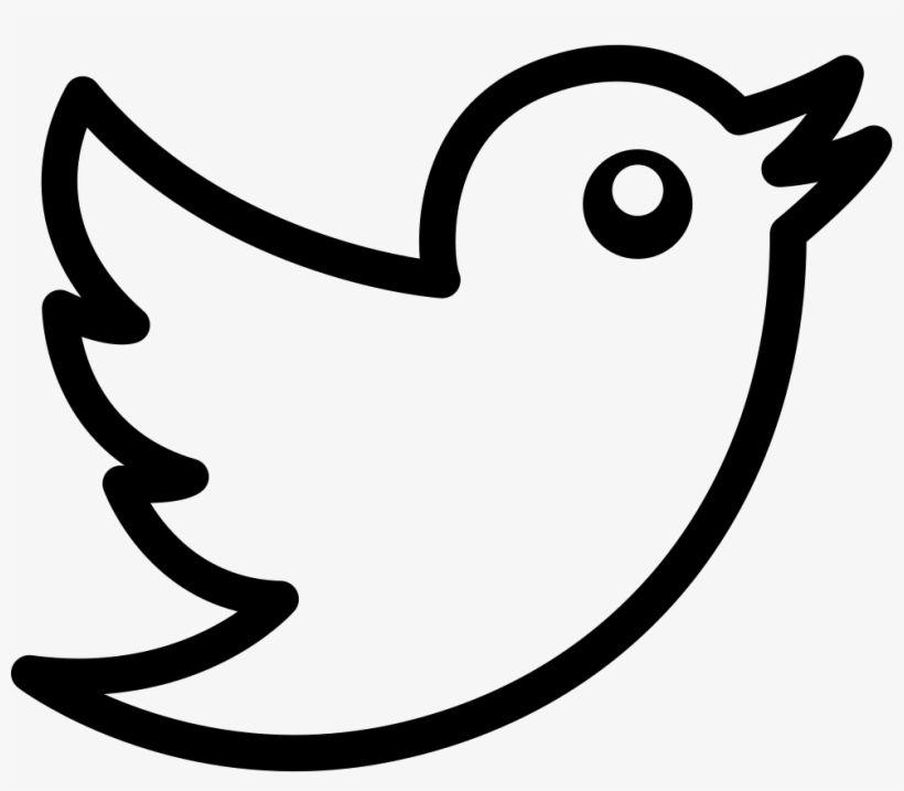 Black and White Twitter Bird Logo - Twitter Bird Logo Outline Icon PNG Image. Transparent PNG