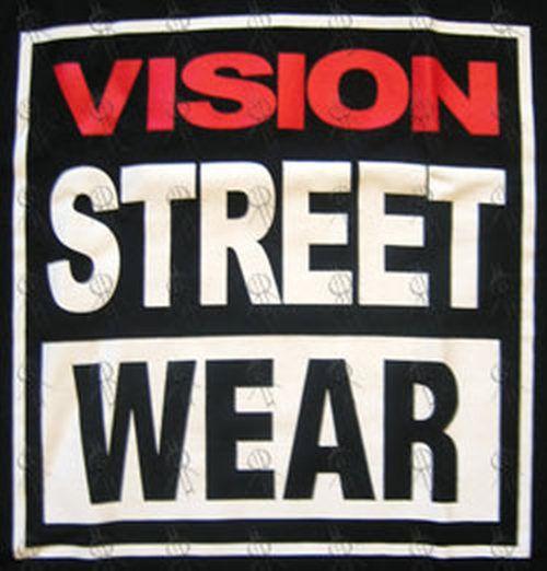 Street Clothing Logo - VISION STREET WEAR - Black 'Vision Street Wear' Logo T-Shirt ...