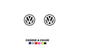 Small VW Logo - Volkswagen VW 2X SMALL Logo Euro Jetta Golf GTI Beetle Window ...