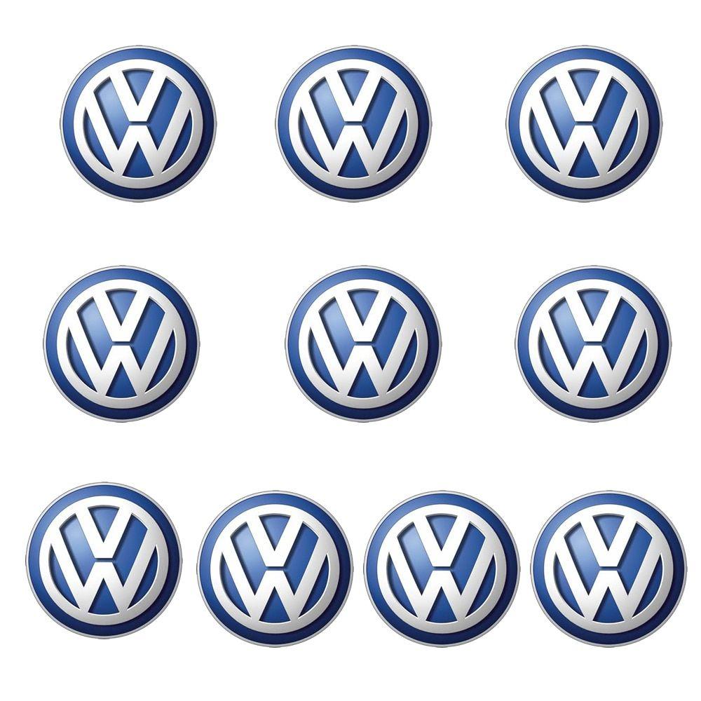 Small Volkswagen Logo - 10PCS New Logo Badge Emblem Fit For Volkswagen VW Key Case 14mm-in ...