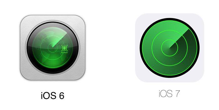 Find My iPhone App Logo - How App Icons Have Changed From iOS 6 To iOS 7