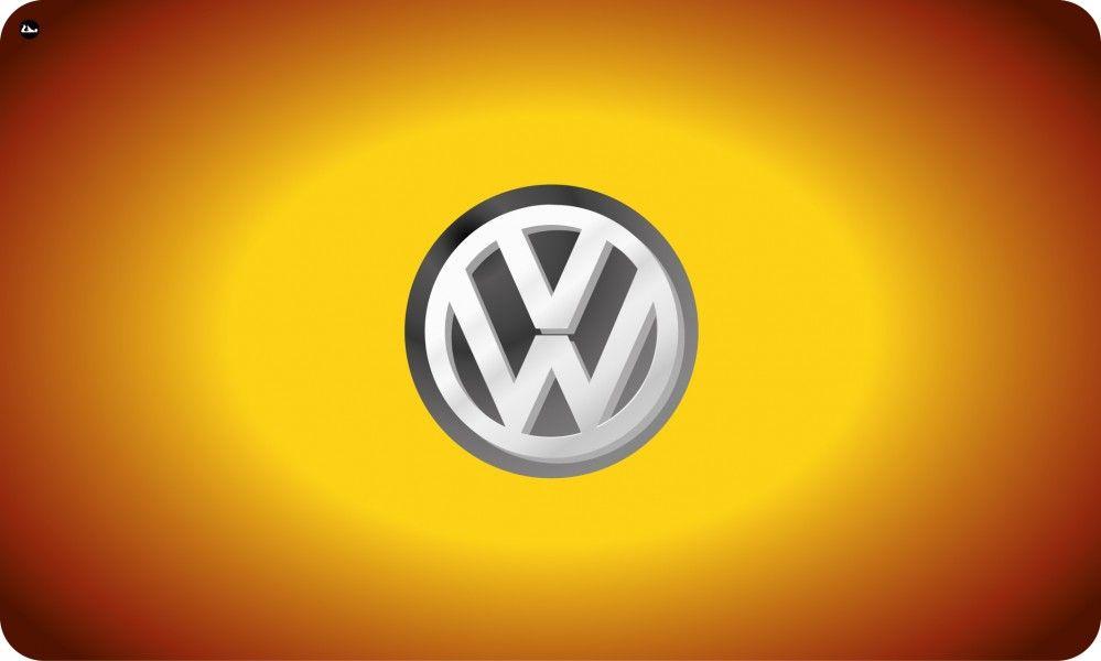 Small Volkswagen Logo - Dark Sunburst with small VW Logo fridge front