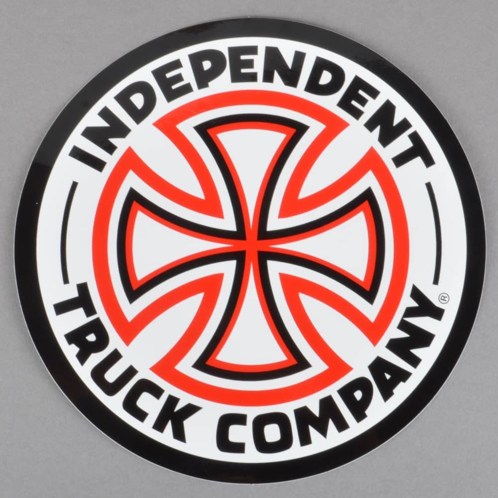 Red White Cross Logo - Independent Trucks Red White Cross Skateboard Sticker 6