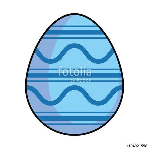 Oval White and Blue Lines Logo - blue easter egg with dark blue lines and cuved lines over white