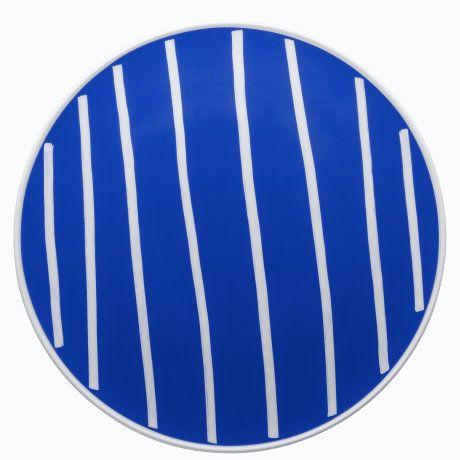 Oval White and Blue Lines Logo - ONO friends Blue White Lines Plate 32 cm | Rosenthal Porcelain ...