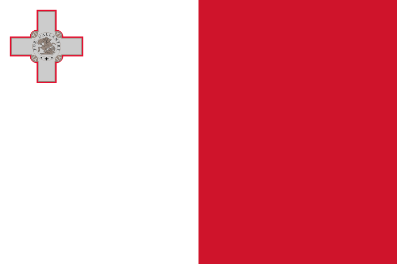 Red Flag with White Cross Logo - National Symbols | Maltese History & Heritage