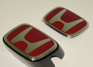 Black and Red H Logo - JDM Honda Emblems - CorSport