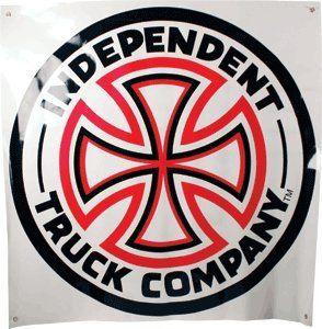 Red White Cross Logo - Independent Red White Cross Banner 45x45 Skate Banners: Amazon.co.uk ...