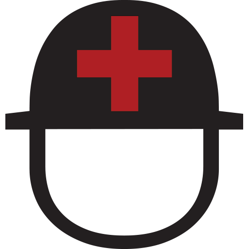 Red White Cross Logo - Helmet With White Cross Emoji for Facebook, Email & SMS. ID#: 10053