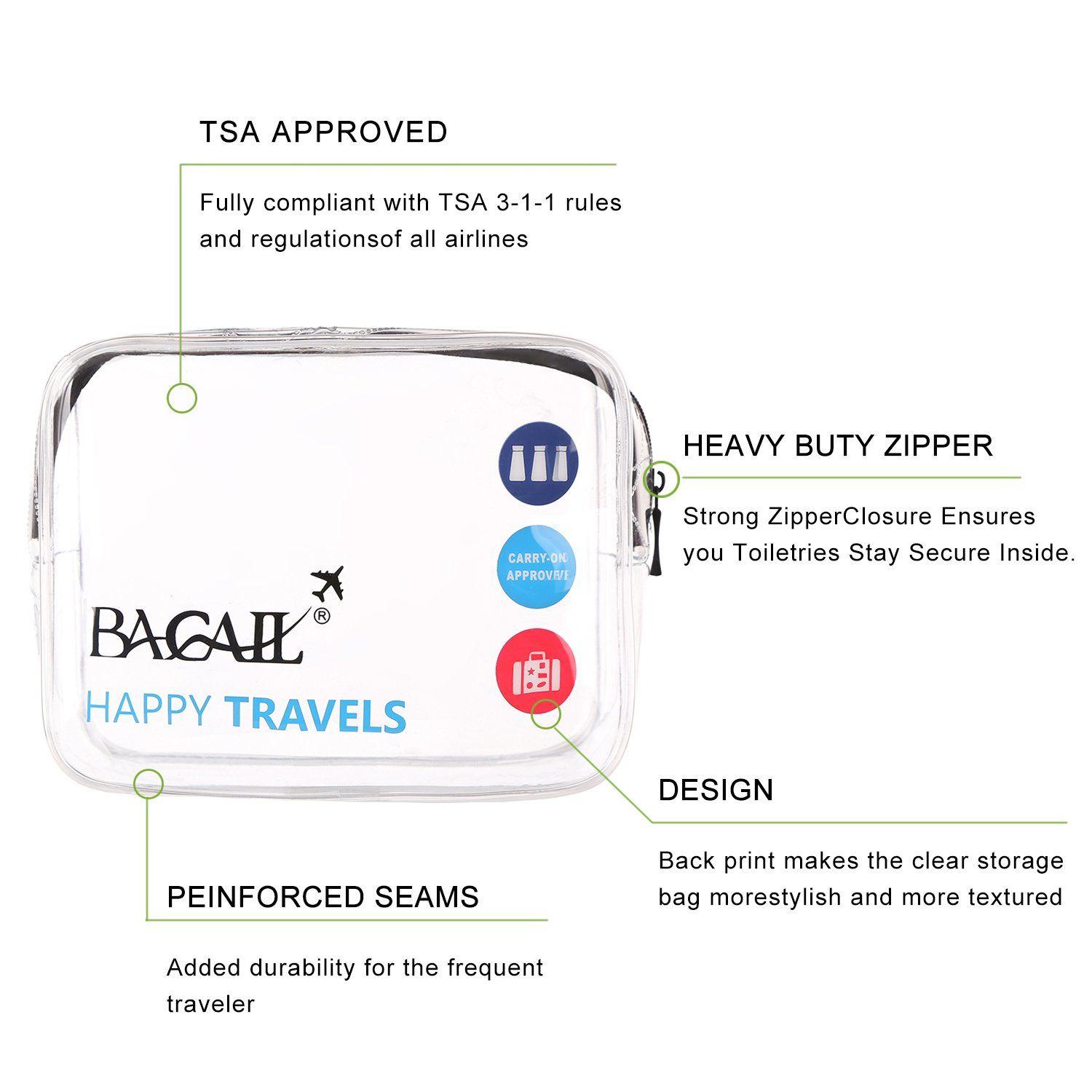Clear TSA Logo - Amazon.com : Bagail Clear Travel Toiletry Bag