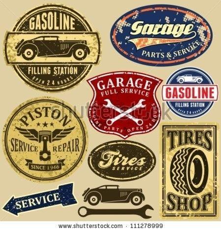 Vintage Automotive Garage Logo - VECTORS | VINTAGE SIGNS | Cars, Vintage Cars, Vintage
