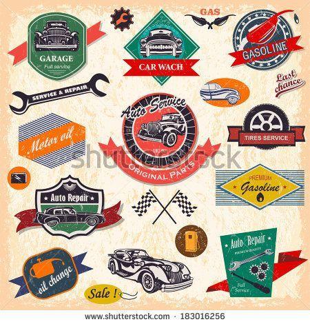 Vintage Automotive Garage Logo - 1950s Stock Photos, 1950s Stock Photography, 1950s Stock Images ...