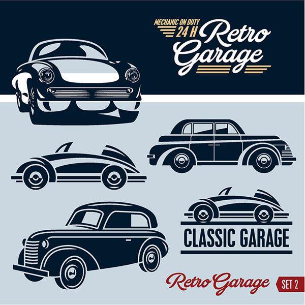 Vintage Automotive Garage Logo - Retro garage logos creative design Free vector in Encapsulated