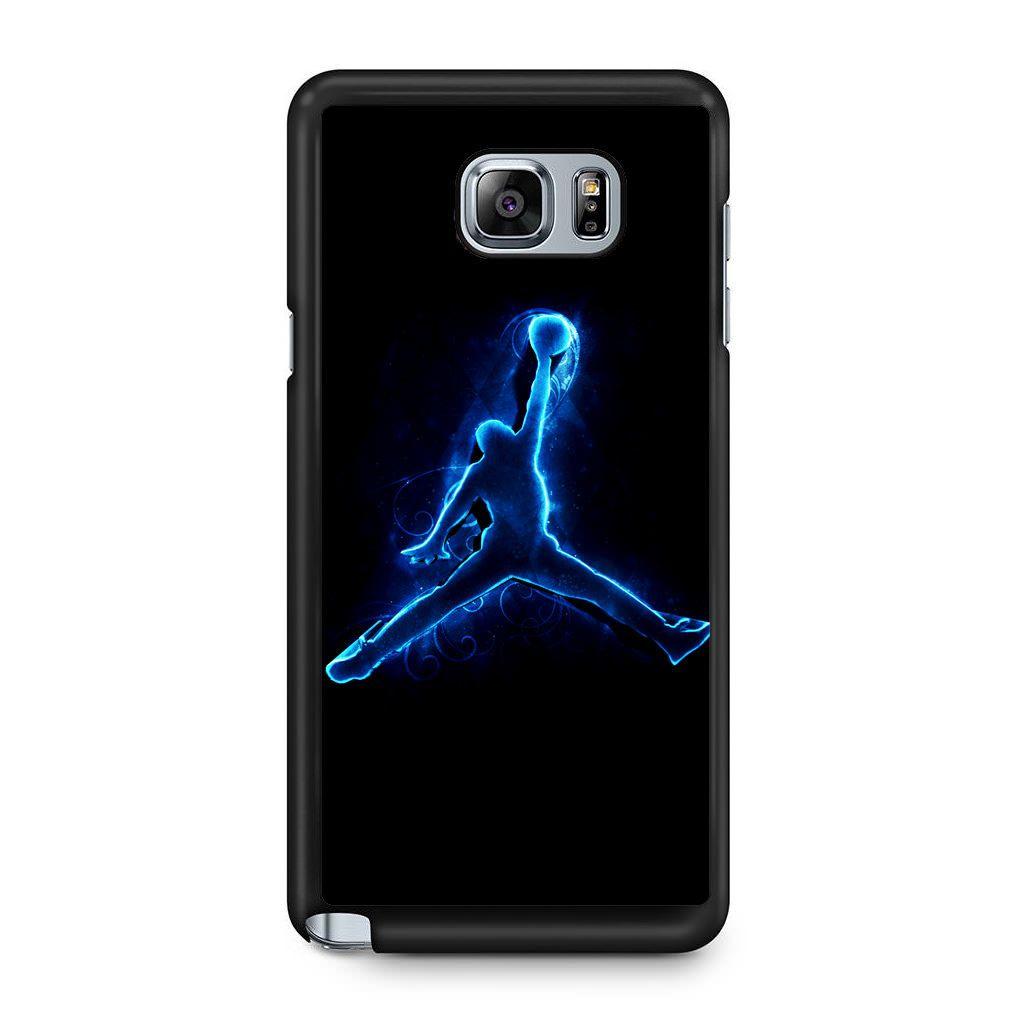 Samsung Galaxy Note 5 Logo - Air Jordan Logo Neon Samsung Galaxy Note 5 Case