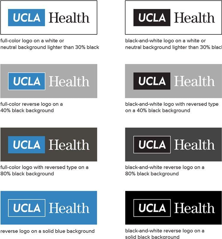 Neutral Color Logo - Correct Color Applications - UCLA Health Graphic Identity - Los ...