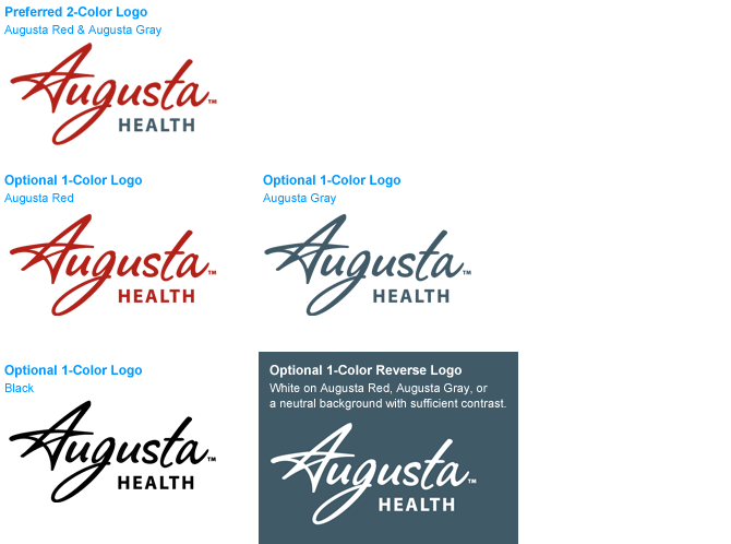 Neutral Color Logo - Logo Color Formats | Augusta Health