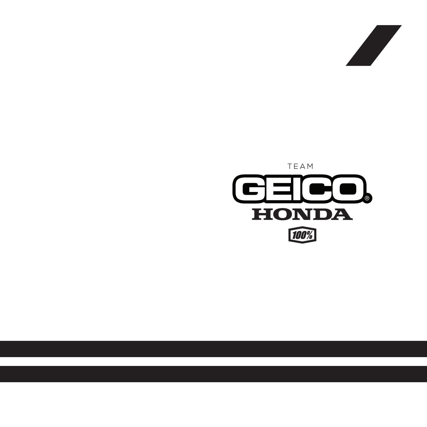Black GEICO Logo - GEICO Honda Team Collection by 100%