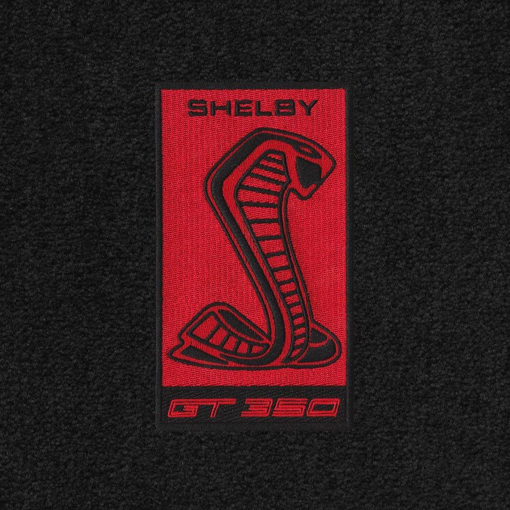 Red Shelby Logo - Lloyd Mats S11747181 Mustang Floor Mat Plush Black With Red Shelby