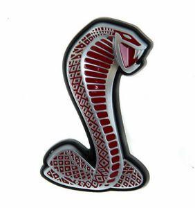 Red Shelby Logo - OEM NEW 07 09 Ford Mustang Shelby GT500 SVT Front Grille Cobra Snake