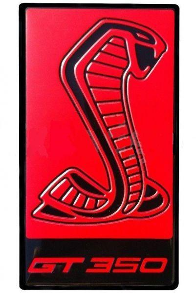 Red Shelby Logo - Grill Trunk Badge Mustang Shelby GT350 GT350R Cobra Style Emblem