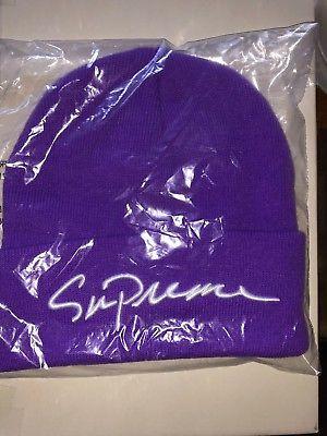 Purple Grey and Red Logo - SUPREME CLASSIC SCRIPT BEANIE PURPLE FW18 2018 RED WHITE NAVY GREY