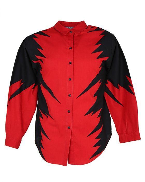 Red and Black Western Logo - 80s Panhandle Slim Red & Black Western Shirt Red, Black £30