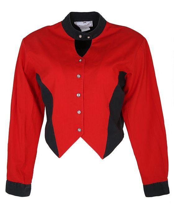 Red and Black Western Logo - 80s Red and Black Western Shirt Red £28. Rokit Vintage Clothing