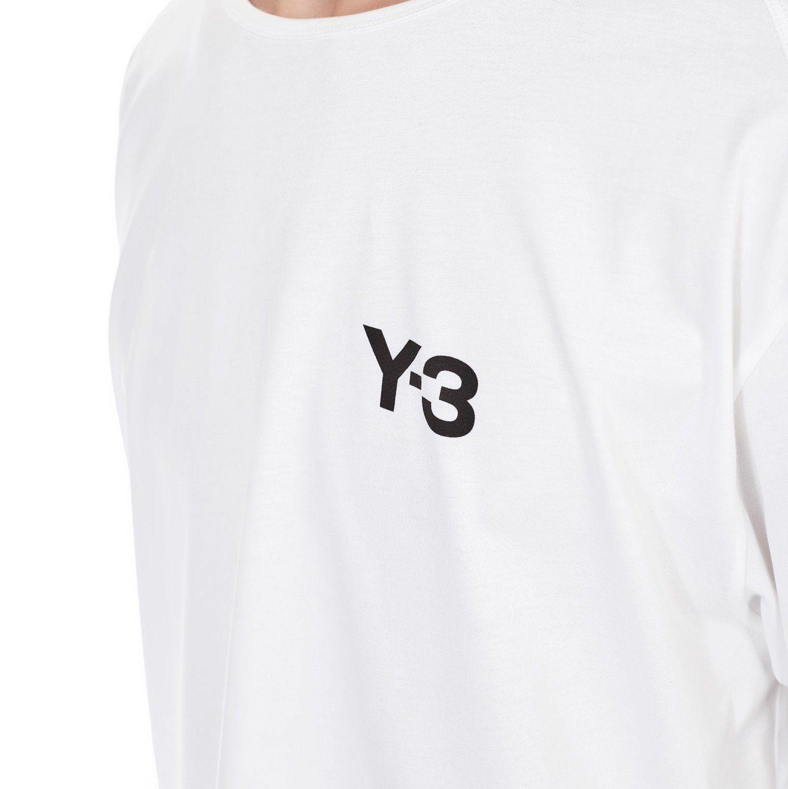 White Y Logo - Y-3 Logo Longsleeve (White) 9FLT7CU