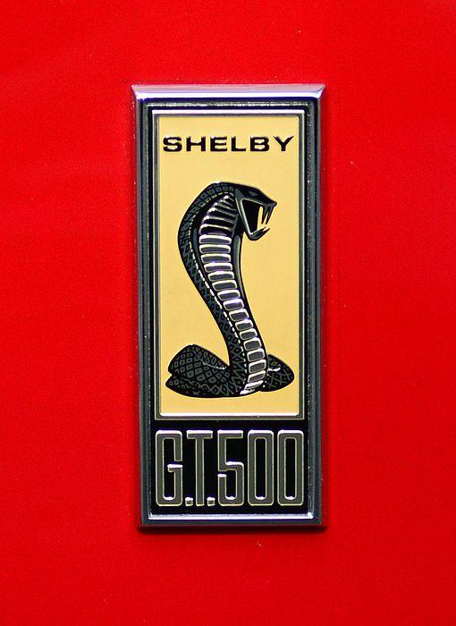 Red Shelby Logo - 1967 Ford Shelby Gt 500 Cobra Fender Emblem On Red Photograph ...