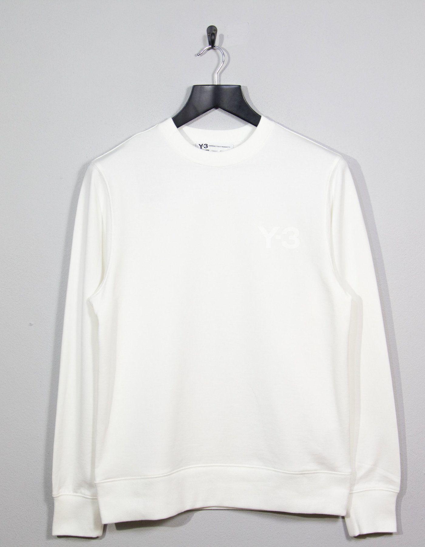 White Y Logo - Adidas y-3 classic logo sweatshirt in white | Manifesto