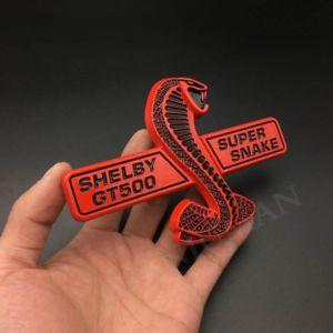 Red Shelby Logo - Red Super Snake Cobra Mustang Shelby GT500 SVT Car Decal Sticker